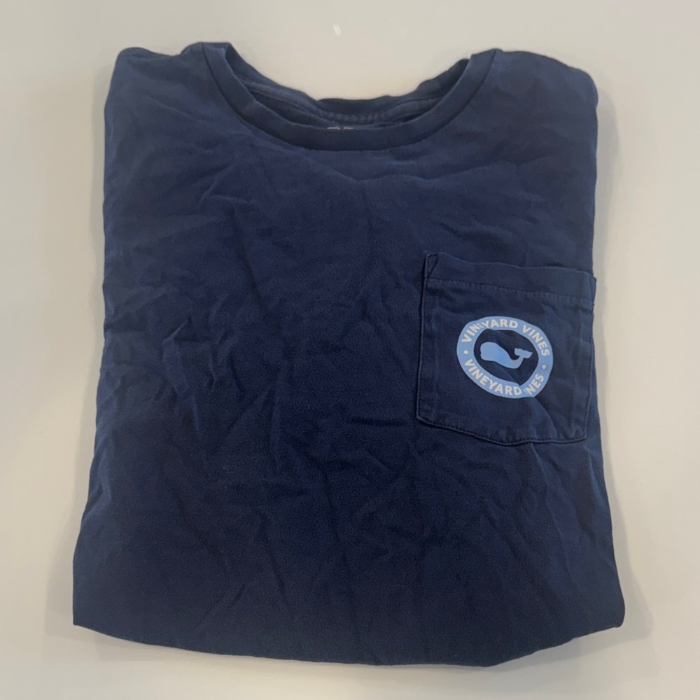 Vineyard Vines Navy Pocket Tee with Whale Logo size XL